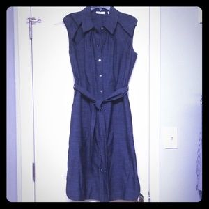 Denim trench dress